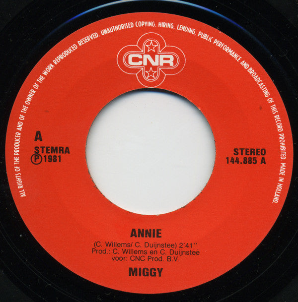 Miggy : Annie / Jofel Gosertje (7", Single)