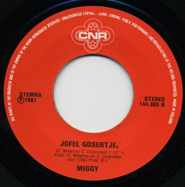 Miggy : Annie / Jofel Gosertje (7", Single)