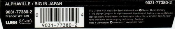 Alphaville : Big In Japan (Swemix Remix) (CD, Maxi)