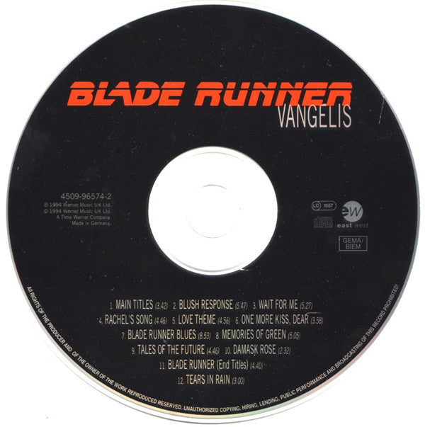 Vangelis : Blade Runner (CD, Album)