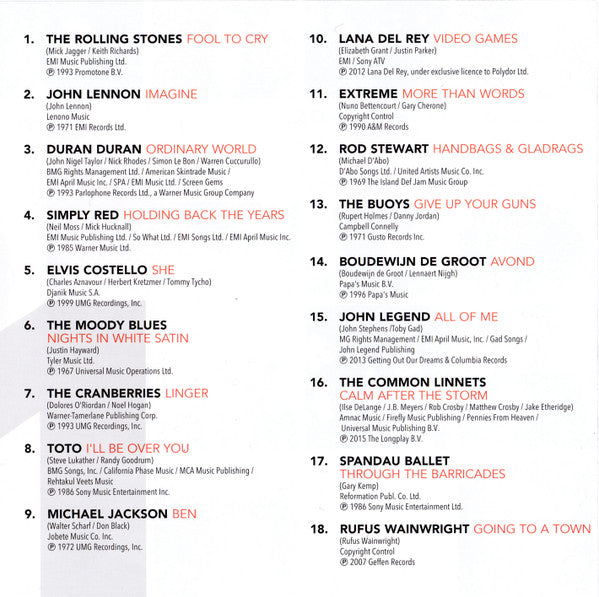 Various : De Beste Ballads Top 2000 (2xCD, Album, Comp)
