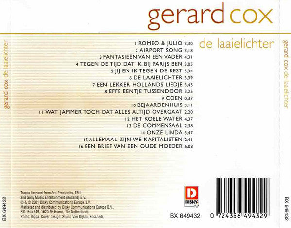 Gerard Cox : De Laaielichter (CD, Comp)
