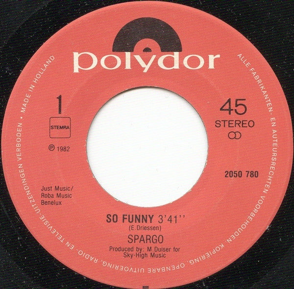Spargo : So Funny (7", Single)