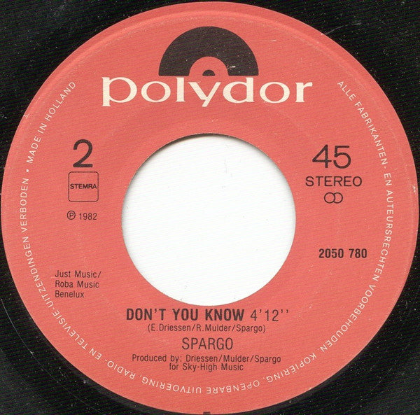 Spargo : So Funny (7", Single)