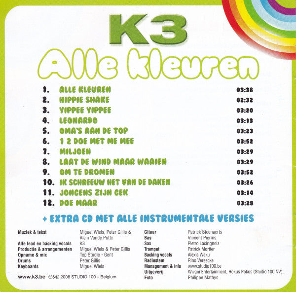 K3 : Alle Kleuren (2xCD, Album, RE)