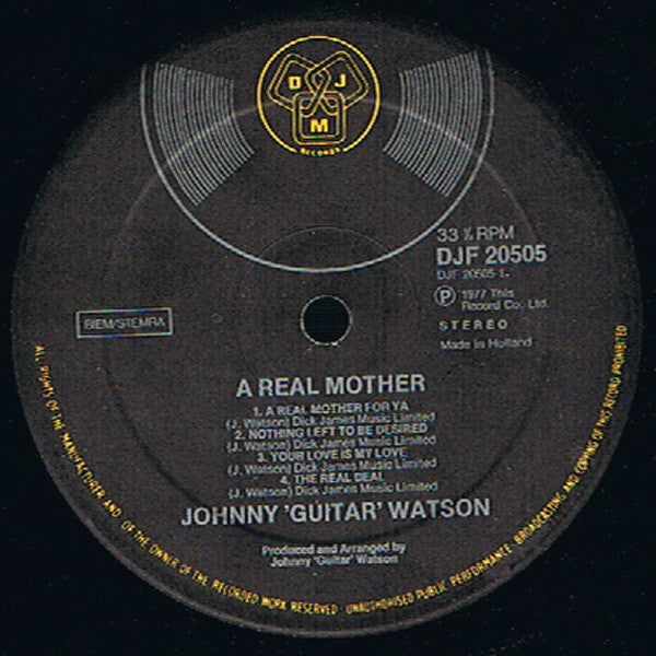 Johnny Guitar Watson : A Real Mother (LP, Album)
