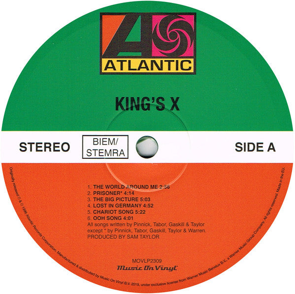 King's X : King's X (LP, Album, Ltd, Num, RE, Mos)