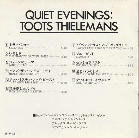 Toots Thielemans : Quiet Evenings (CD, Album, Comp, RE)
