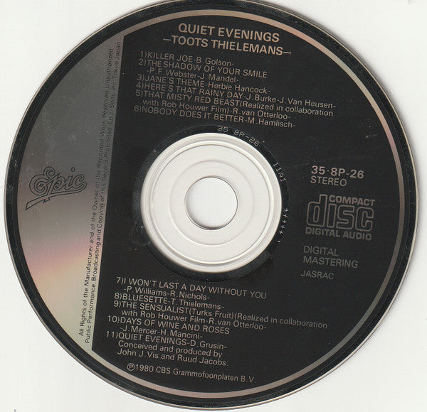 Toots Thielemans : Quiet Evenings (CD, Album, Comp, RE)
