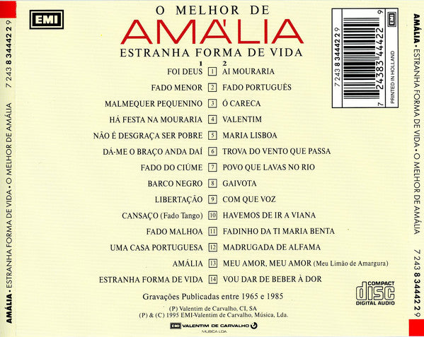 Amália Rodrigues : O Melhor De Amália (Estranha Forma De Vida) (2xCD, Comp, RE)
