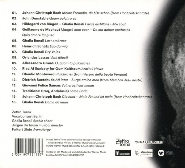 Zefiro Torna, Ghalia Benali, Vocalconsort Berlin : The Allegory Of Desire. The Song Of Songs In Western And Oriental Traditions (CD, Album)