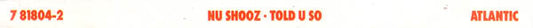 Nu Shooz : Told U So (CD, Album)