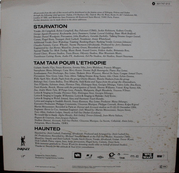 Starvation : Starvation / Tam Tam Pour L'Éthiopie (12", Maxi)