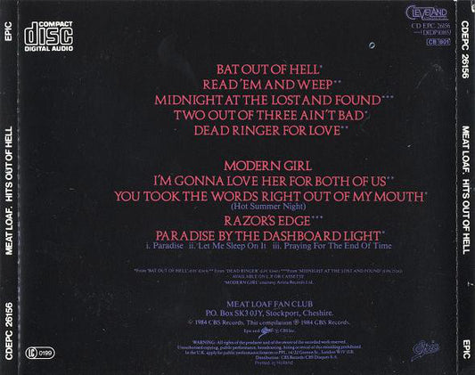 Meat Loaf : Hits Out Of Hell (CD, Comp, RE)