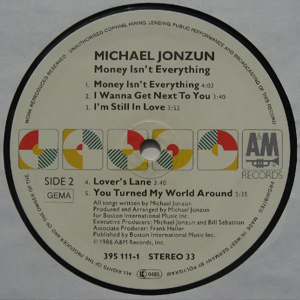 Michael Jonzun : Money Isn't Everything (LP, Album)