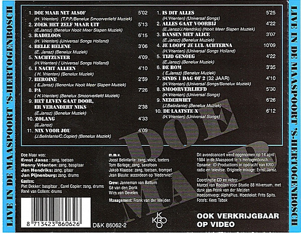 Doe Maar : Het Afscheidsconcert (2xCD, Album)