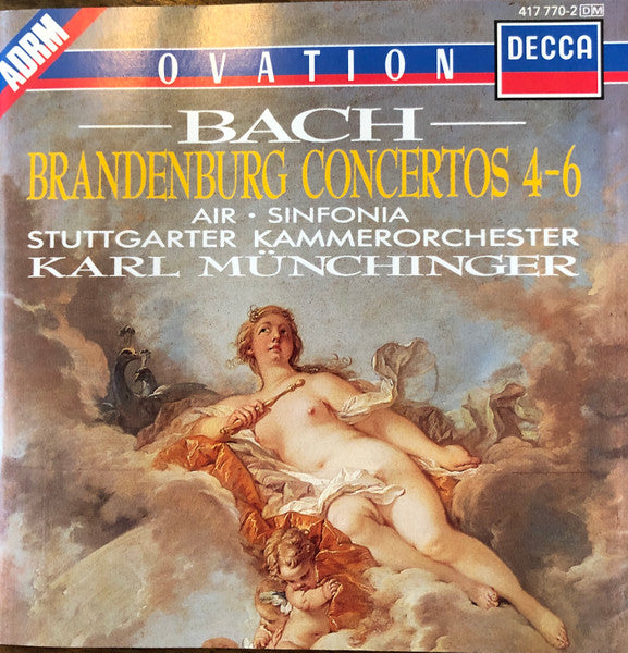 Johann Sebastian Bach, Stuttgarter Kammerorchester, Karl Münchinger : Brandenburg Concertos 4-6 (CD, Album, RM)