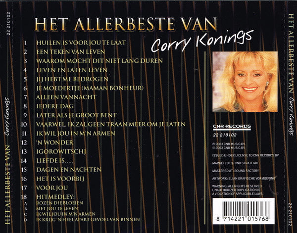 Corry Konings : Het Allerbeste Van (CD, Comp)