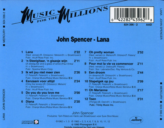 John Spencer : Lana (CD, Album, RE)