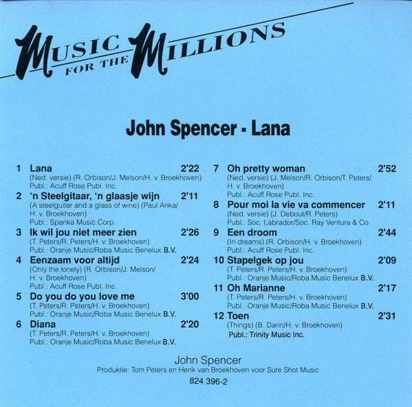 John Spencer : Lana (CD, Album, RE)