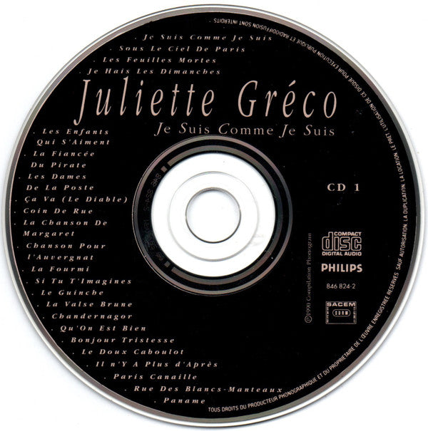 Juliette Gréco : Je Suis Comme Je Suis (2xCD, Comp, Mono)