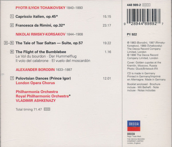 Vladimir Ashkenazy : Russian Delights (CD, Comp)