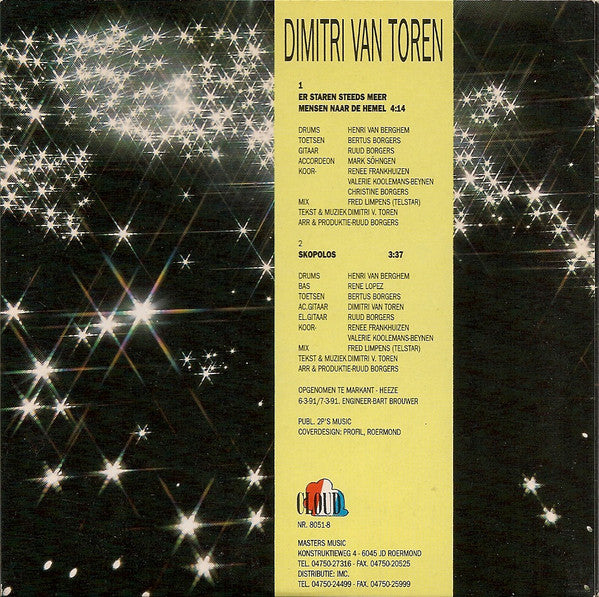 Dimitri Van Toren : Er Staren Steeds Meer Mensen Naar De Hemel (CD, Single)