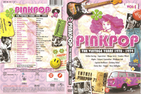 Various : Pinkpop The Vintage Years 1970 - 1974 Vol 1 (DVD, Comp, PAL)