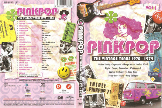 Various : Pinkpop The Vintage Years 1970 - 1974 Vol 1 (DVD, Comp, PAL)