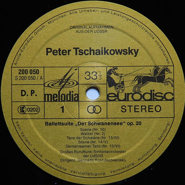 Большой Симфонический Оркестр Всесоюзного Радио ,Dirigent Gennadi Rozhdestvensky : Tschaikowsky Ballettsuite Schwanensee (LP)