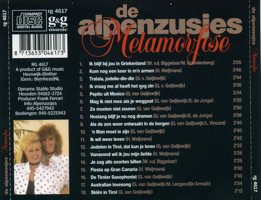 De Alpenzusjes : Metamorfose (CD, Album)