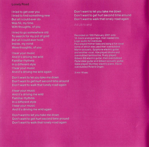 Paul McCartney : Driving Rain (CD, Album)