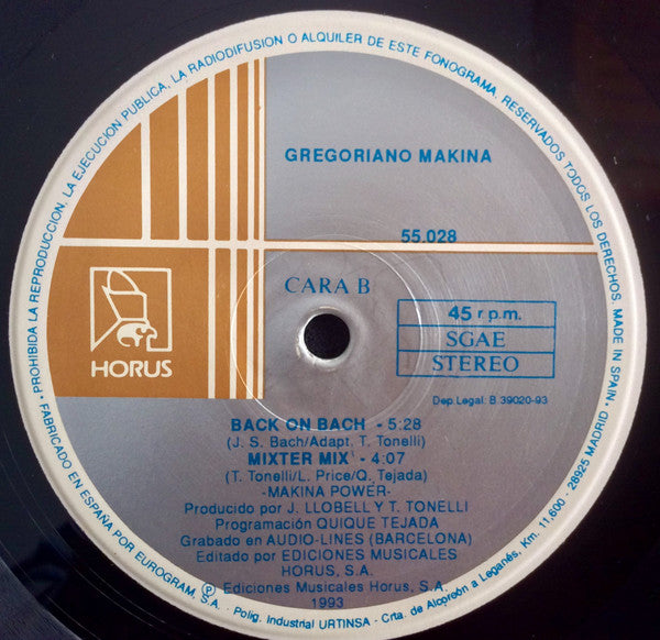 Gregoriano Makina : Gregoriano Makina (12")