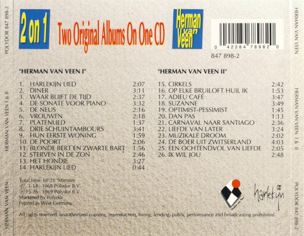 Herman van Veen : Herman van Veen I & II (CD, Comp)