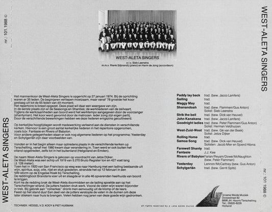 West Aleta Singers : West-Aleta Singers (CD, Album)
