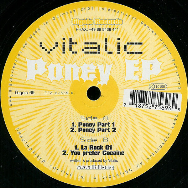 Vitalic : Poney EP (12", EP)