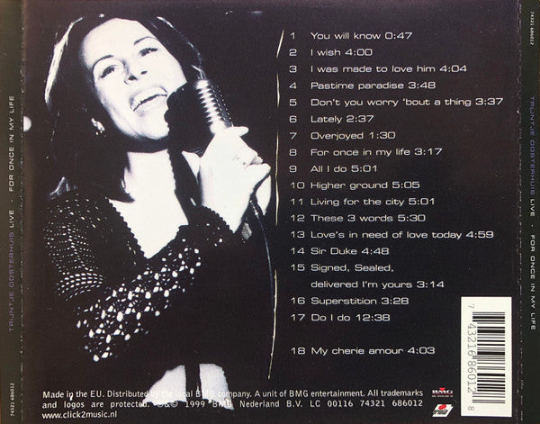 Trijntje Oosterhuis : For Once In My Life - Songs Of Stevie Wonder - Live (CD)