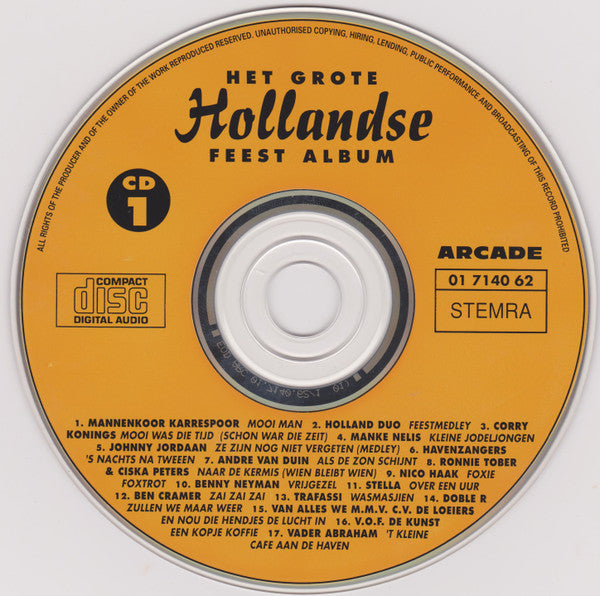 Various : Het Grote Hollandse Feest Album (2xCD, Comp)