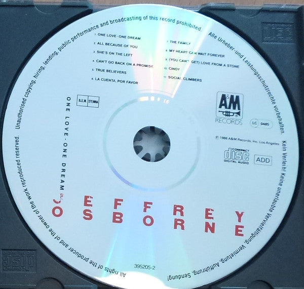 Jeffrey Osborne : One Love - One Dream (CD, Album, PDO)