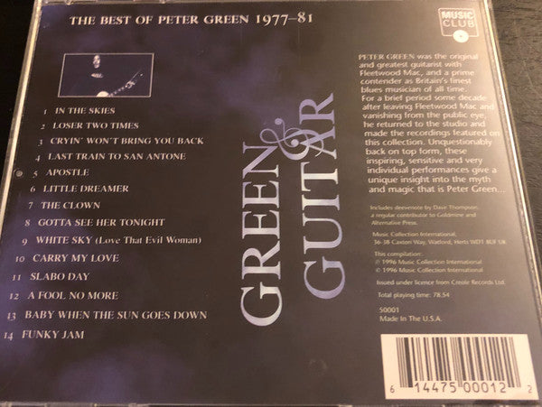 Peter Green (2) : The Best Of Peter Green 1977-1981: Green & Guitar (CD, Comp)