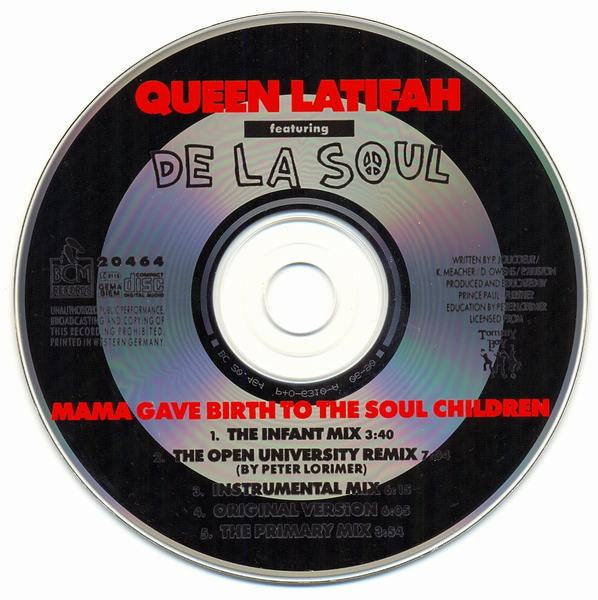 Queen Latifah Featuring De La Soul : Mama Gave Birth To The Soul Children (CD, Maxi)