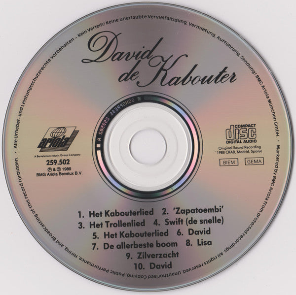 David De Kabouter : Niemand Is Beter Omdat Hij Groter Is... (CD, Album)