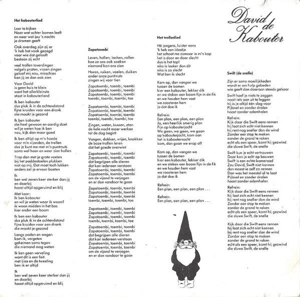 David De Kabouter : Niemand Is Beter Omdat Hij Groter Is... (CD, Album)