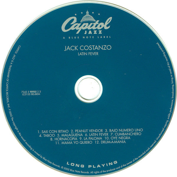 Jack Costanzo : Latin Fever (CD, Album, RE, RM)
