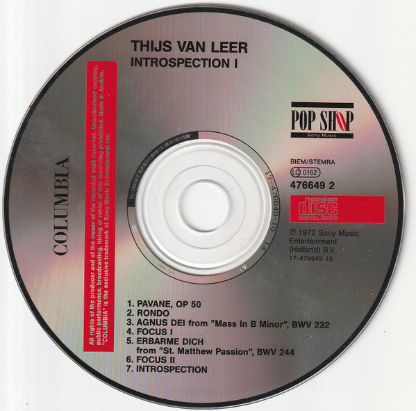 Thijs van Leer : Introspection 1 (CD, Album, RE)