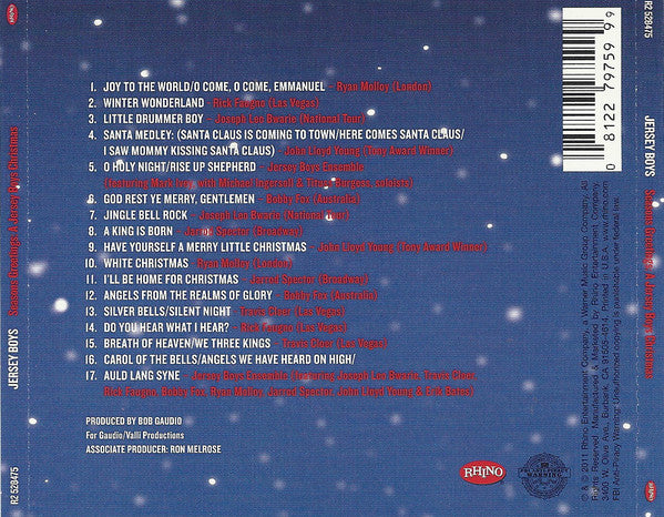 Various : Seasons Greetings:  A Jersey Boys Christmas (CD)