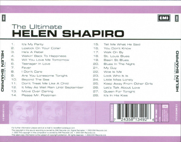 Helen Shapiro : The Ultimate Helen Shapiro (CD, Comp)