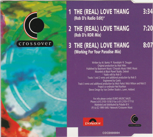 L'Homme Van Renn : The (Real) Love Thang (CD, Single)