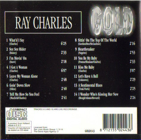 Ray Charles : Gold (CD, Comp)