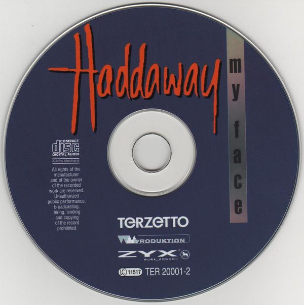 Haddaway : My Face (CD, Album, Dig)